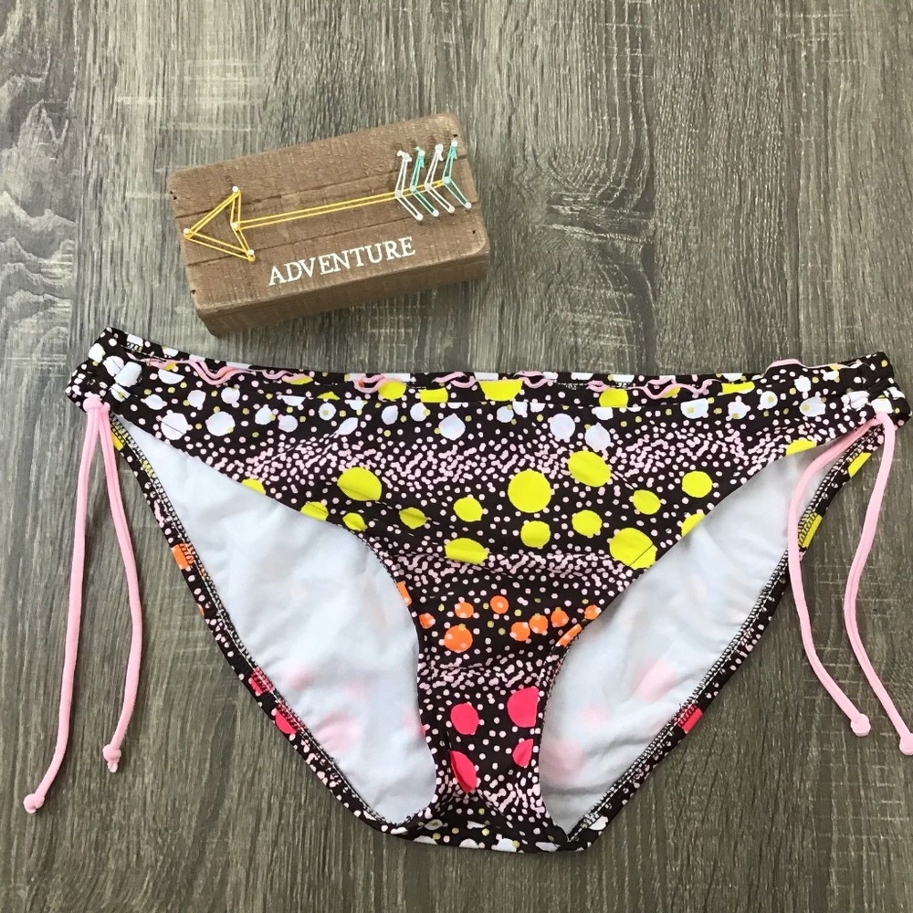 ARIZONA JEAN CO  Brown Polka Dot Bikini Bottom XL
